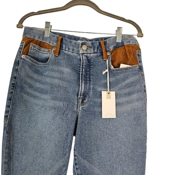 Good American Skinny Suede Jeans in Indigo 10/30 - Picture 8 of 12